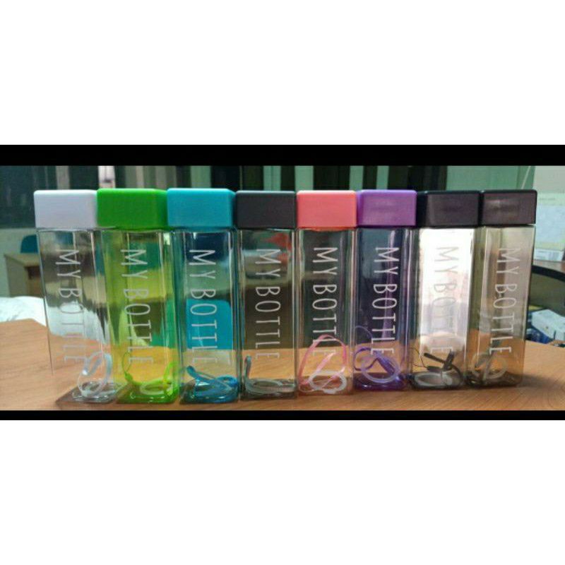 MY BOTTLE SQUARE WARNA SEGI KOTAK  BOTOL AIR MINUM PETAK MURAH