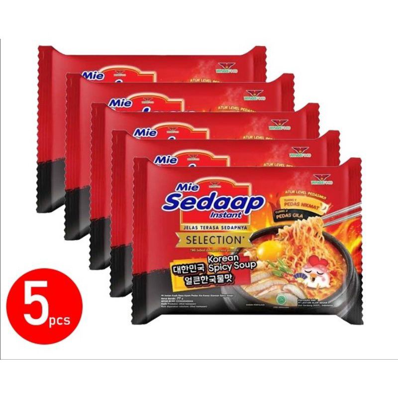 

Mie sedaap korean spicy soup isi 5 pcs x 77 gram