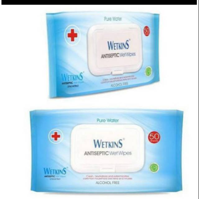 TISSUE BASAH ANTISEPTIK WETKINS 50s FLIPTOP BUY 1 GET 1