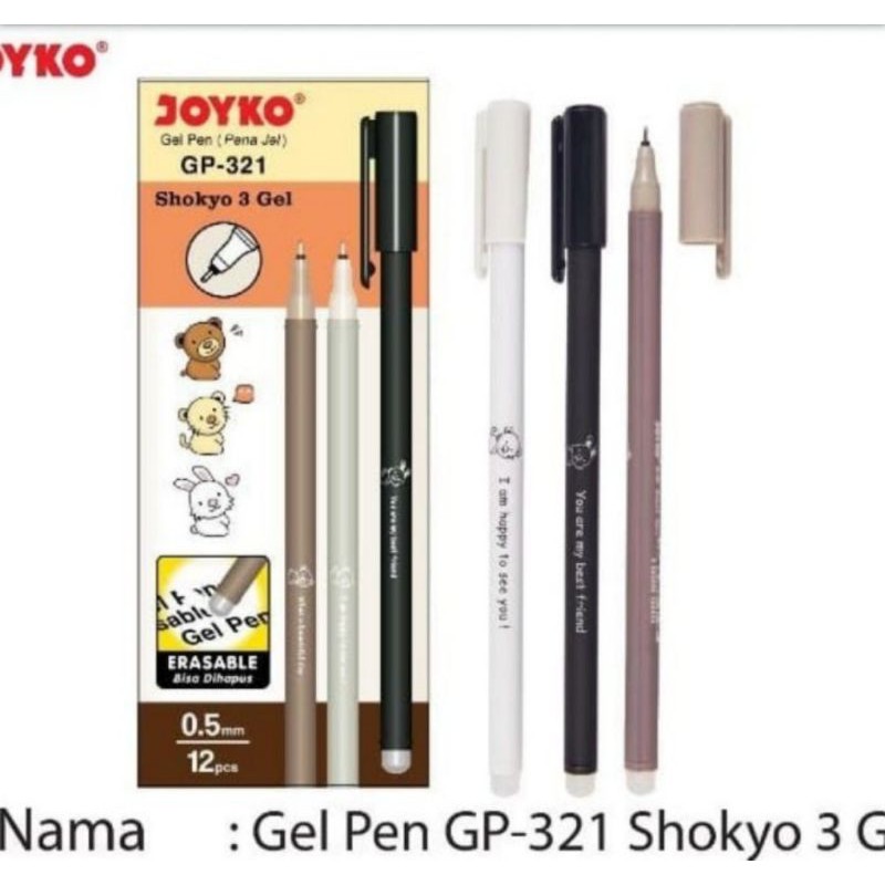 

Pulpen Joyko Jel (Erasable) GP-321 (1pcs)