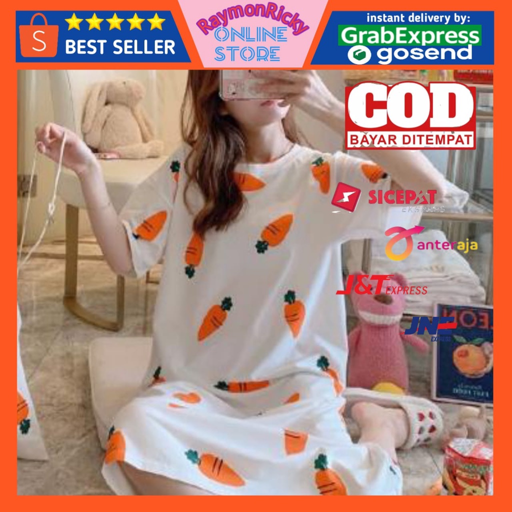 Dress Piyama Wanita Lengan Pendek Dress Remaja Elegan Style