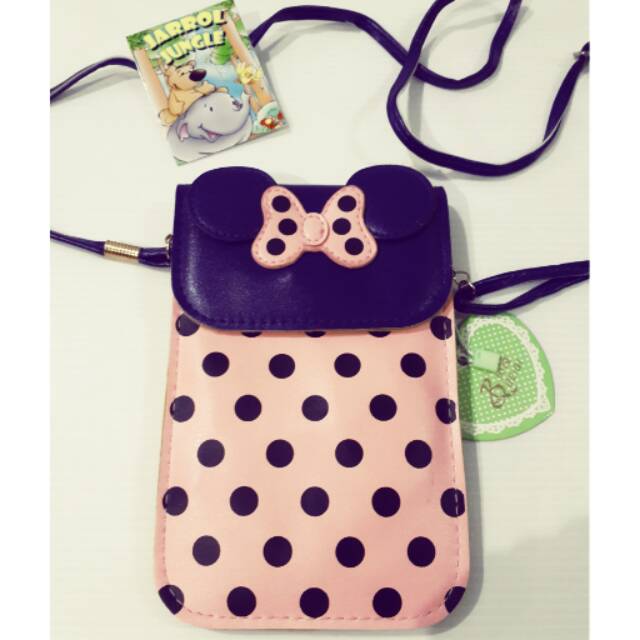 Tas Selempang Persegi Panjang Minnie Mouse