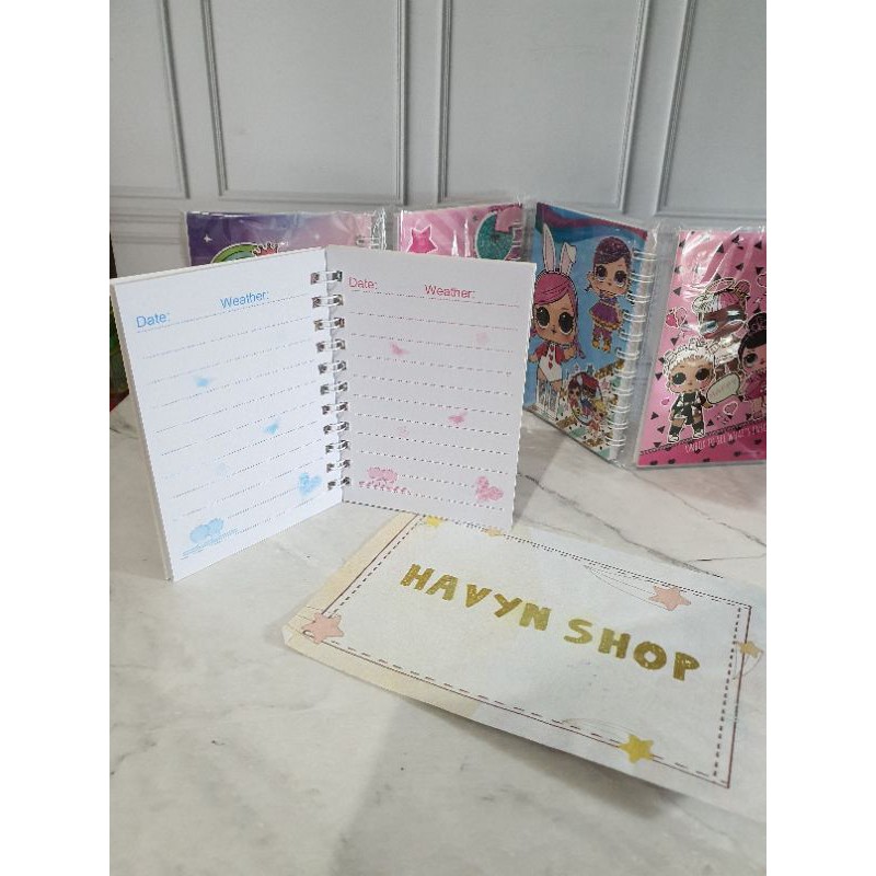 (4pc) notebooks/memo ring/diary kecil lembaran-2