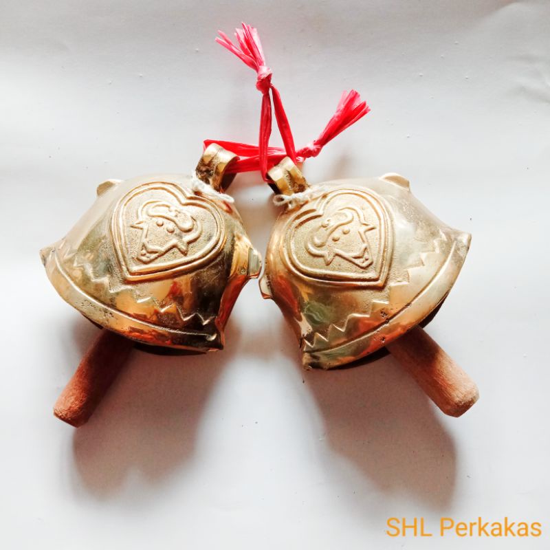 KLONTONG KLUNTUNG SAPI KLINTING LONCENG SAPI KUNINGAN BESAR TABUH KAYU