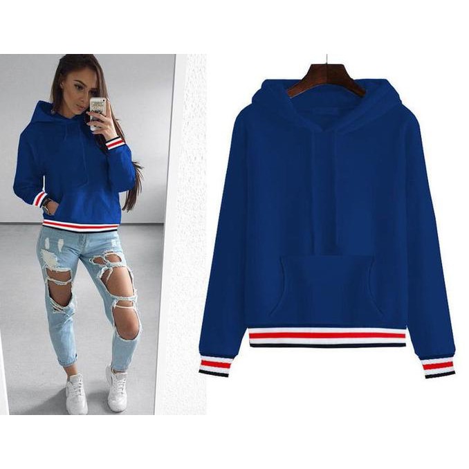 YUK BELI BAJU SWEATER WANITA BLUE SWEATER STYLE (L) IMPORT ORIGINAL CEPETAN..