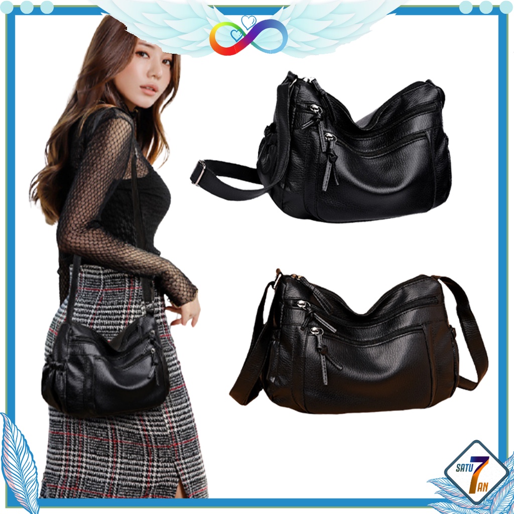Tas Selempang Wanita Fashion Korea Style Sling Bag Women PU Satu7an T122