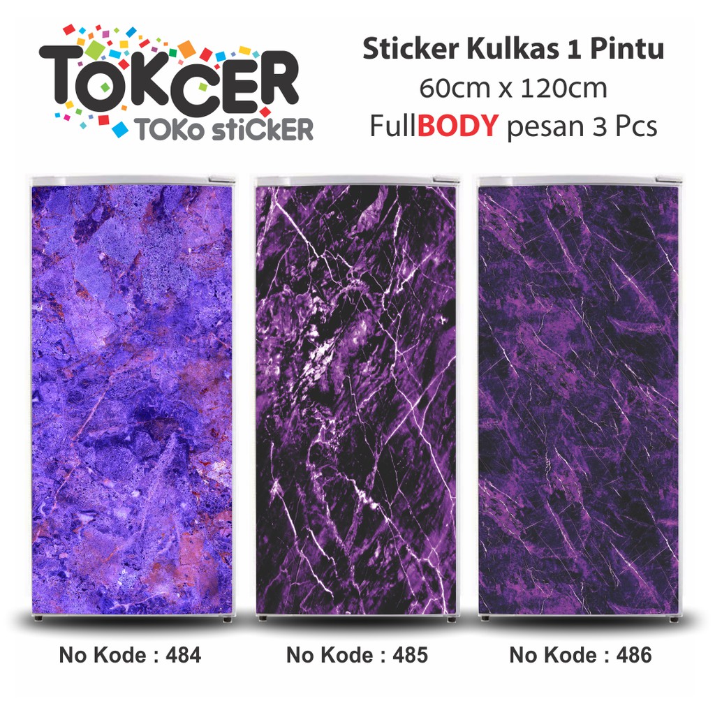 Stiker Kulkas 1 dan 2 Pintu Standar Motif MARMER