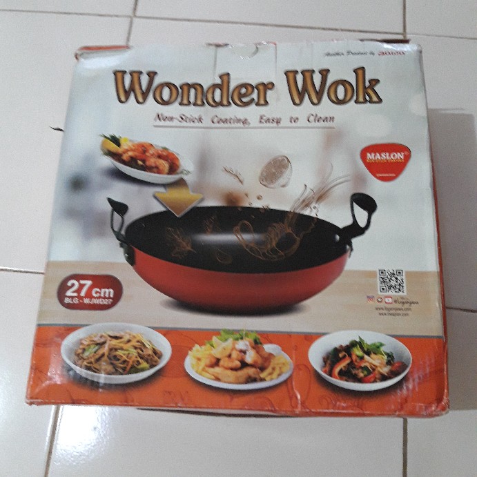 Wajan Wonder Wok Maslon 27cm, 30cm, 33cm, 36cm