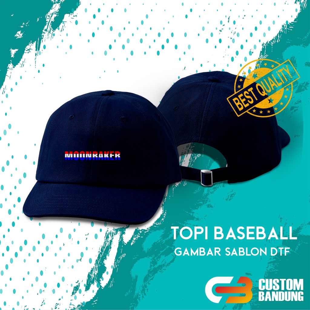 Topi Baseball MOONRAKER 3 Pria Wanita Bisa COD Original High Premium Quality