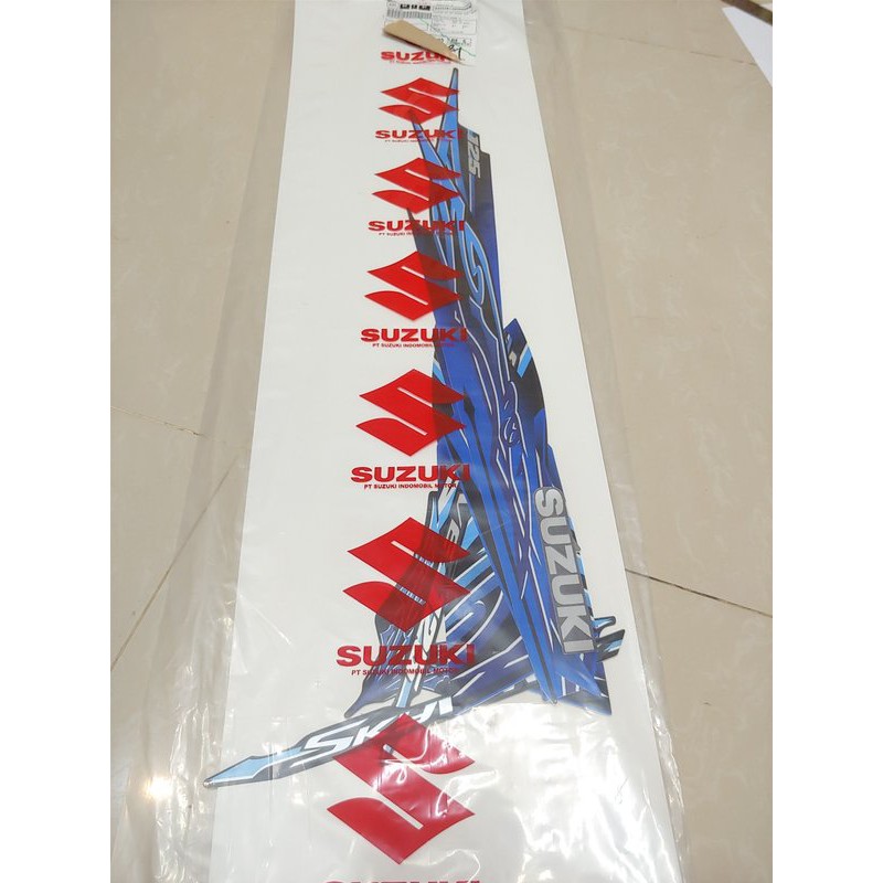 Stiker Bodi & Lis Body & Striping Skywave 2008 Biru Original Suzuki