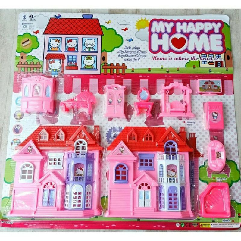 Mainan rumah rumahan helokity/my happy home/mainan anak perempuan
