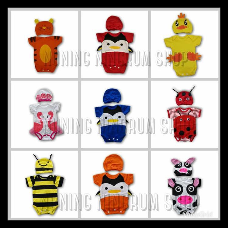 Terjamin Jumper Hewan Baby Costume Kostum Bayi Set Topi Lucu