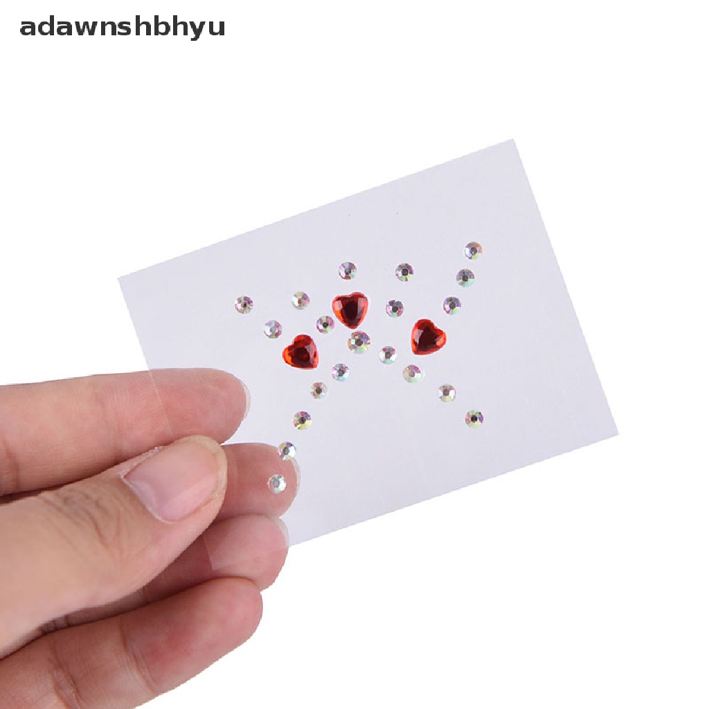 [adawnshbhyu] New Jewel Eyes Makeup Crystal Eyes Stiker Tato Diamond Glitter Makeup Stiker