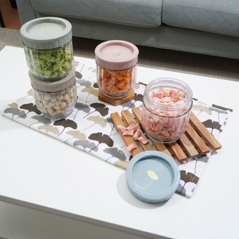 MMS Toples Beling Kaca Stack Medium 750 ml Toples Makanan 4 Pcs