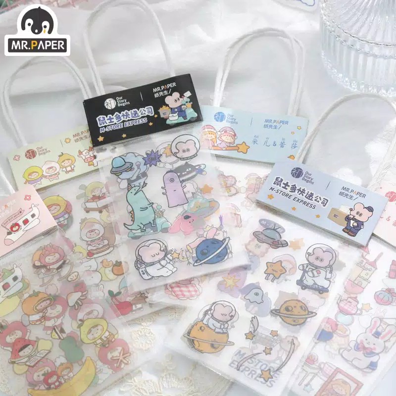 

Stiker 3 lembar / Selotip Washi 6 Motif Untuk Dekorasi Diary / Scrapbook