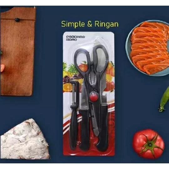 Pisau dapur per set + gunting