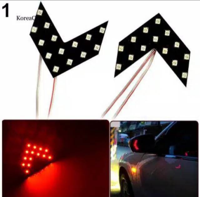 [COD] Lampu sein spion mobil LED, mode kedip