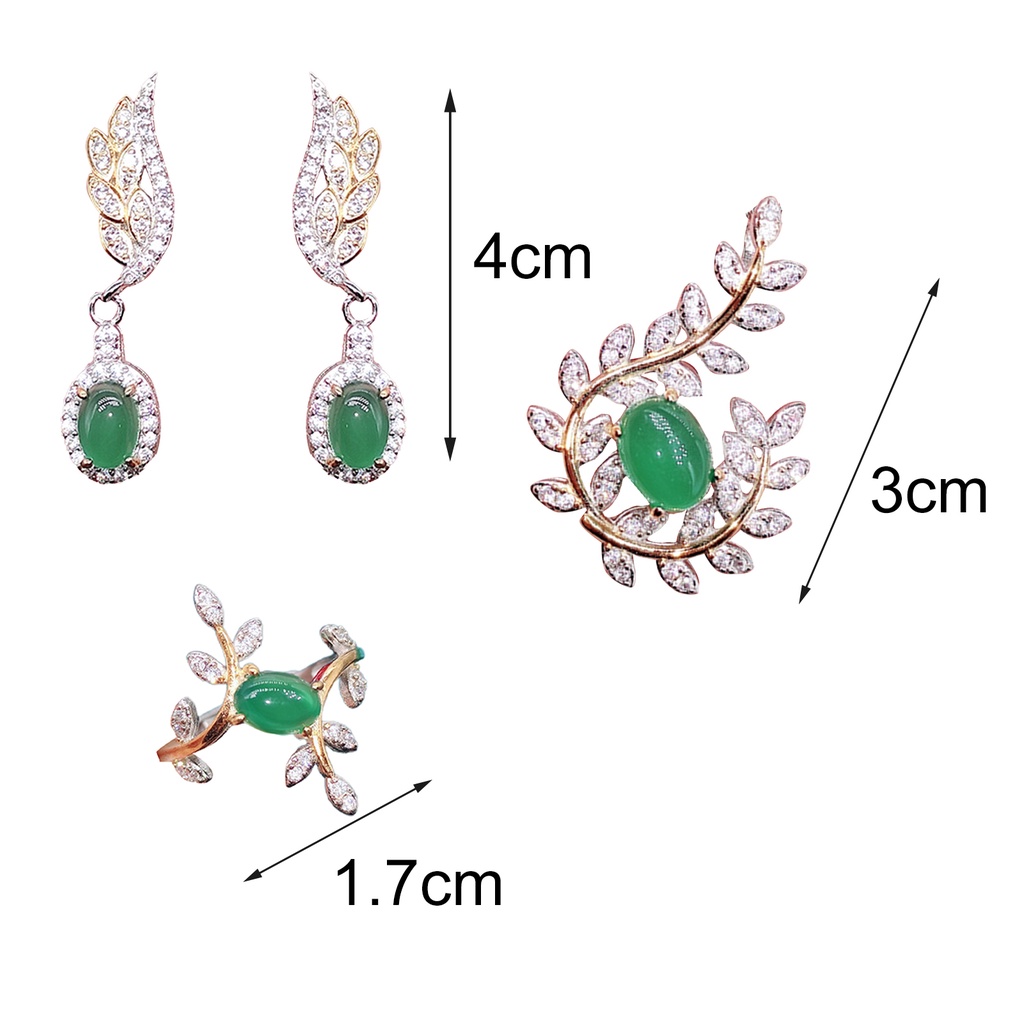 Hu Hu Hu Hu Hu Alat Bantu Pasang Kacamata♡ Anting Tusuk Gantung Wanita Desain Daun Zaitun Hias Berlian Imitasi Warna Cerah Untuk Pernikahan