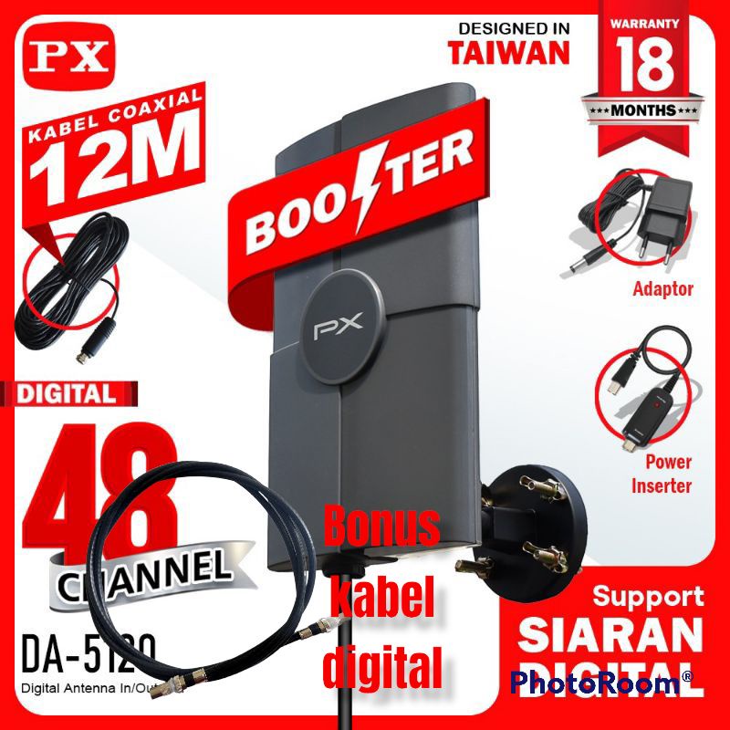 Antena TV digital px 5120/antena digital murah bagus/antena TV/bonus kabel antena digital