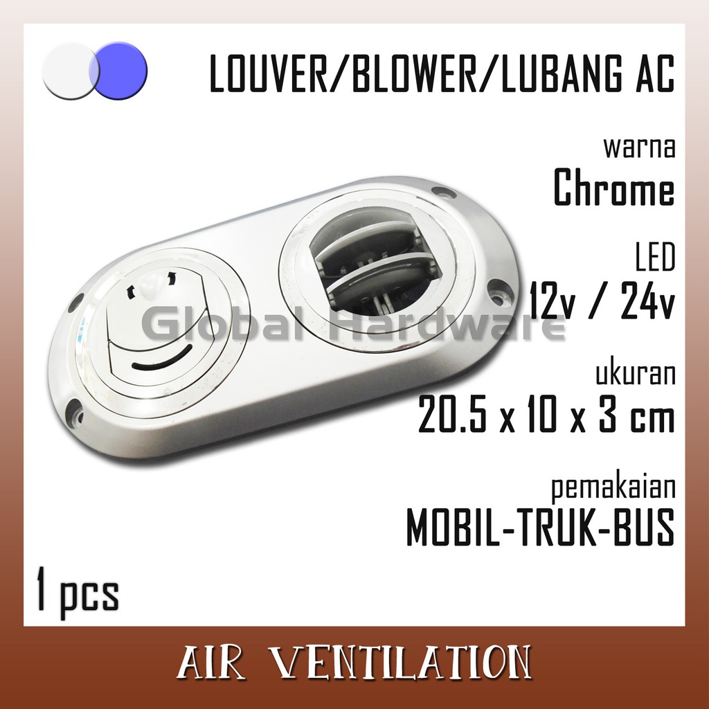 Louver Lover Louwer Lower Kisi AC Air Vent Ventilation Tutup Ventilasi Lubang Angin Bus Mobil 04