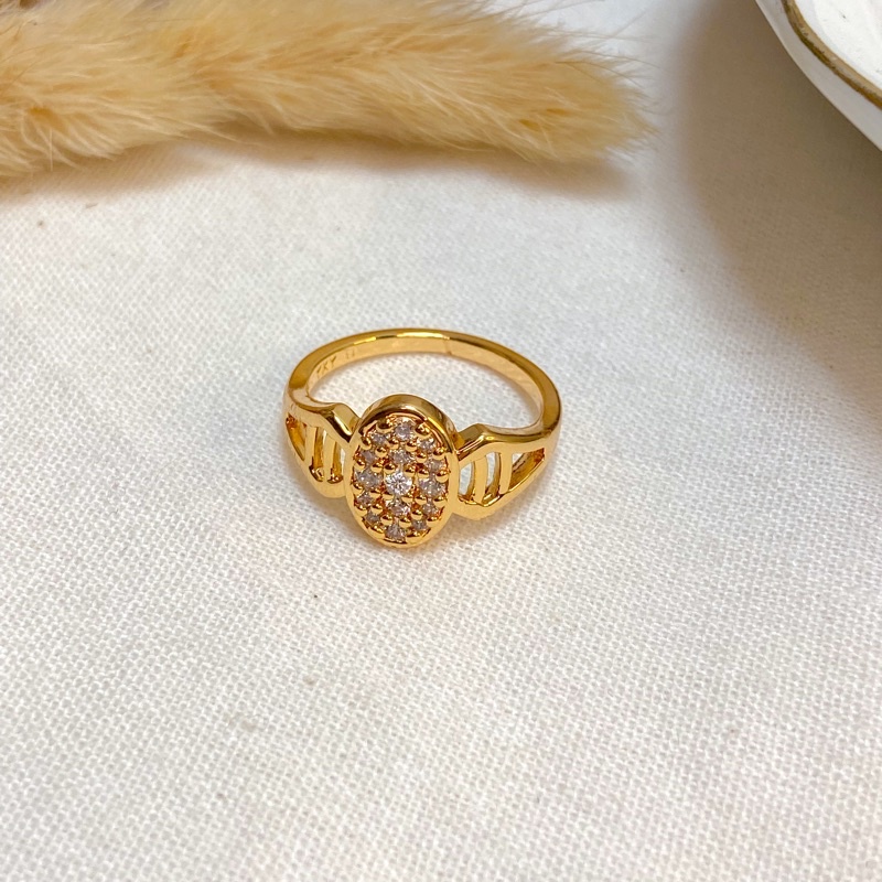 Cincin Xuping Yaxiya oval full permata