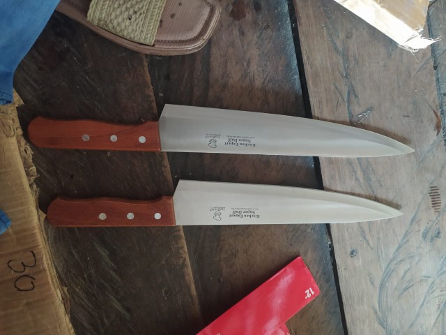 Cookmaster Pisau Dapur Stainless Gagang Kayu Kitchen Cooking Knife Pemotong