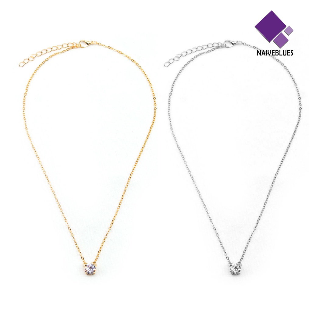 Kalung Rantai Cubic Zirconia Inlaid Untuk Wanita