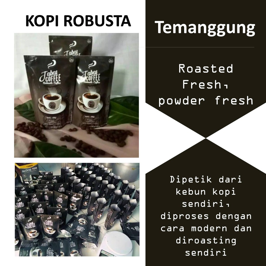 Kopi Hitam Bubuk Robusta Original Jabal Coffee (Kopi Temanggung)