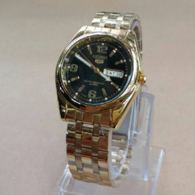 SAIKO 5, ORIGINAL, TGL- HARI AKTIF, GOLD BLACK, SIMPLE & ELEGANT,