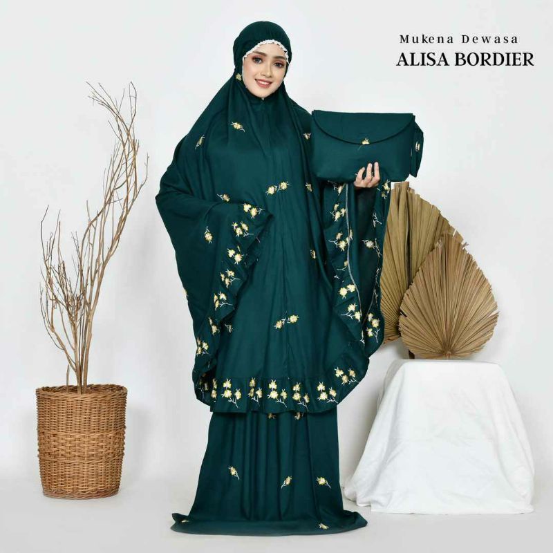 MUKENA ALISA BORDIR RAYON PREMIUM /MUKENA BORDIR TASIKMALAYA