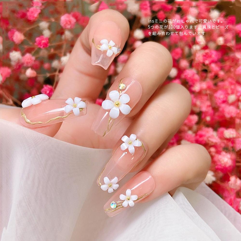 Mxbeauty Nail Art Bunga Perhiasan Jepang Elegan Pesona DIY Aksesoris Nail Art