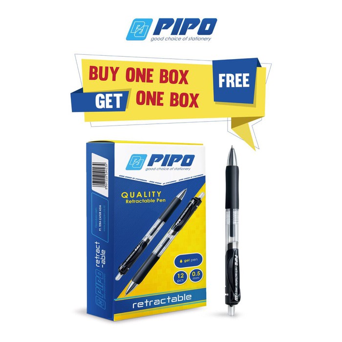 

@@SALE@@@ (Buy1 Get1) Pulpen Merk PIPO PPG2 RETRACTABLE