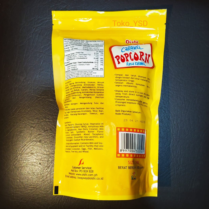 

8ytAS0P Oishi Popcorn Caramel 100 Gr / Oishi Pop Corn / Popcorn Karamel Putih Sd58Rs