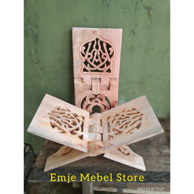 meja lipat rekal kayu mahoni meja ngaji