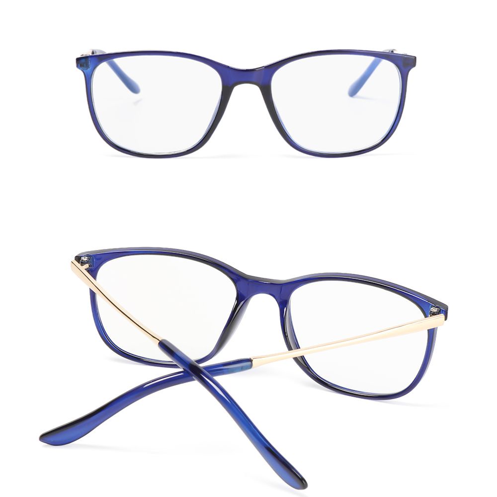 ROW Fashion Eyeglasses Vintage Ultra Light Frame Anti-Blue Light Glasses Portable Women Men Computer Square Eye Protection/Multicolor