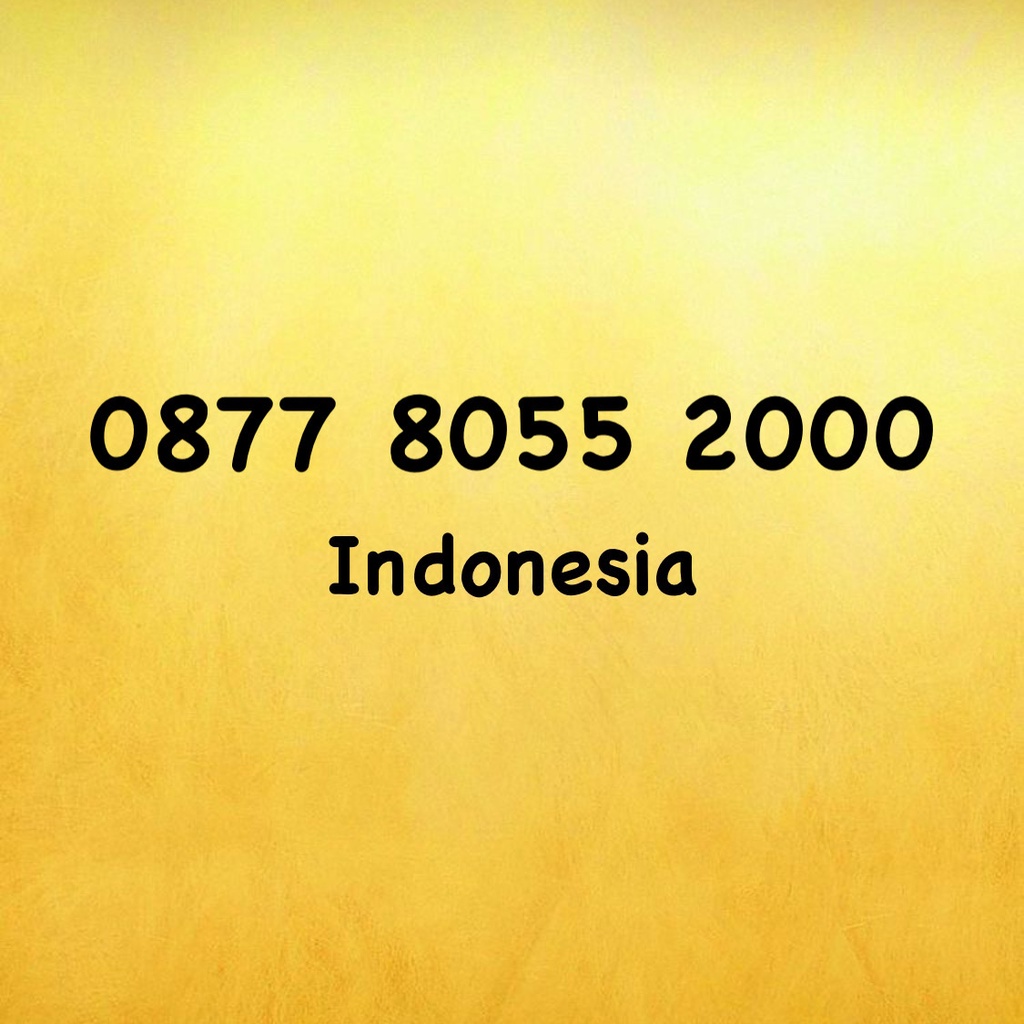 Nomor Cantik XL Bebas Seri Tahun - BOSS - BOS - 805 - 0877 8055 2000
