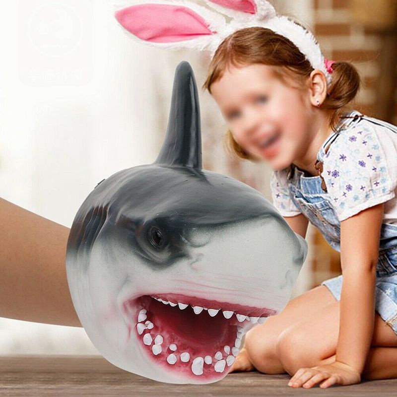 New Shark Head Hand Puppet Soft Kids Toy Gift Great Decoration Glove Funny Toys Educational toys