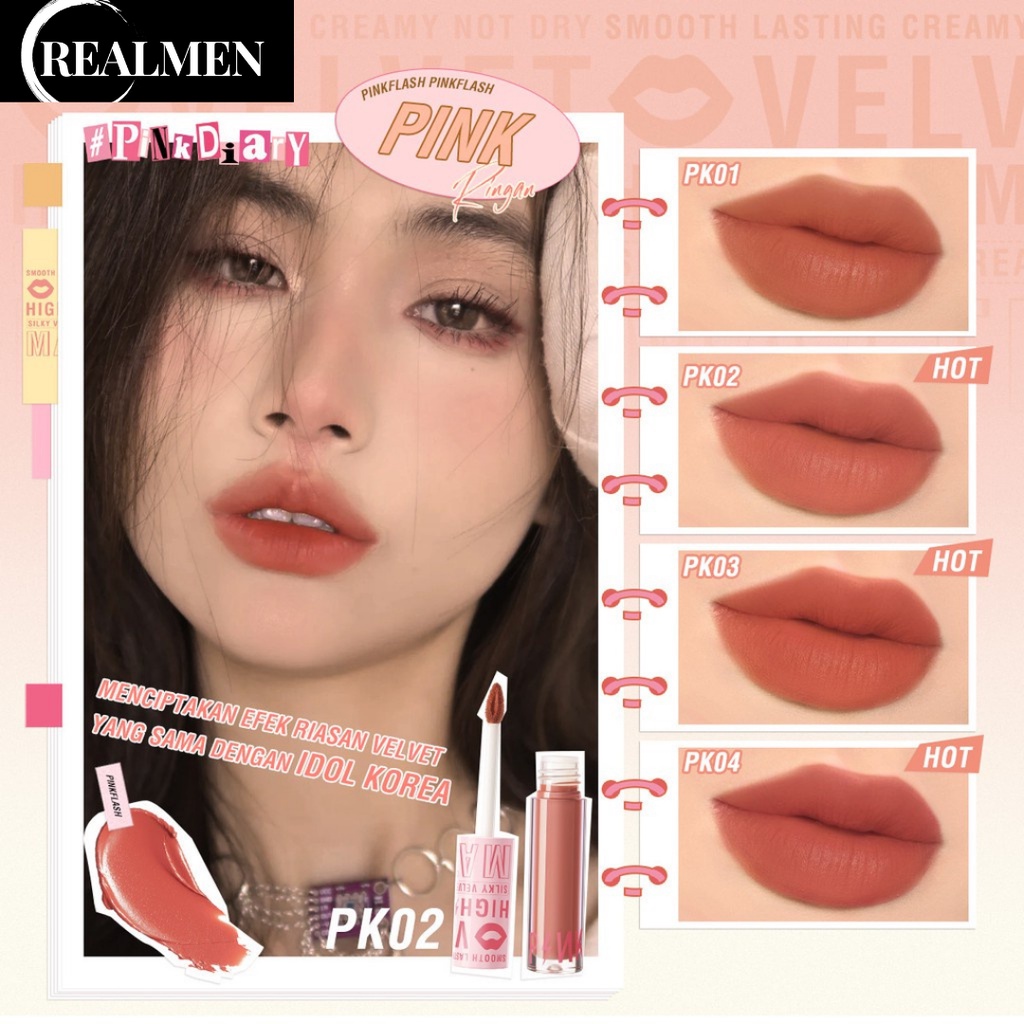 *RM* READY! PINKFLASH PinkDiary Silky Lip Cream/ LIP VELVET PINKFLASH