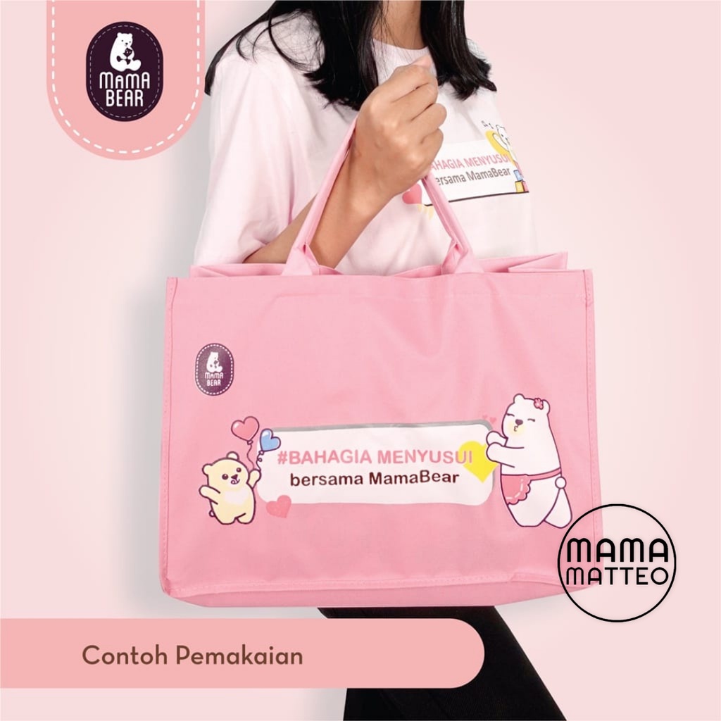 MERCHANDISE MAMABEAR / Kaos / Totebag / Tumbler  Cantik Pink MamaBear