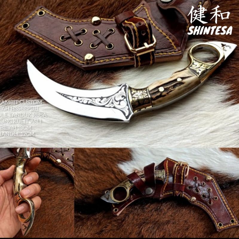 PISAU KARAMBIT TACTICAL COSTUME BATIK PREMIUM