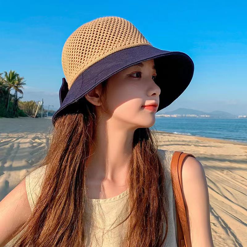 Topi Pantai Model Tepi Lebar 5 Warna Gaya Korea Untuk Wanita