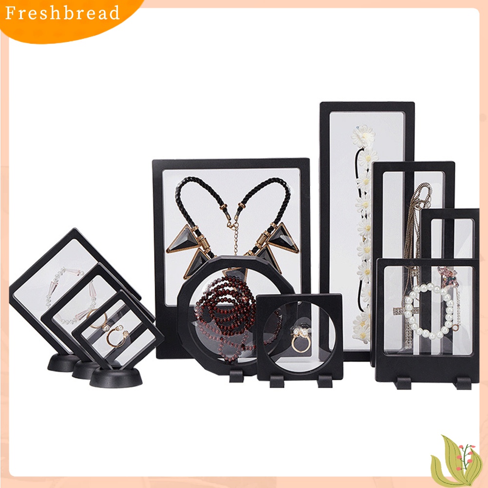 (Fresh) Kotak Stand Holder Display Perhiasan Cincin/Gelang Model Floating Transparan