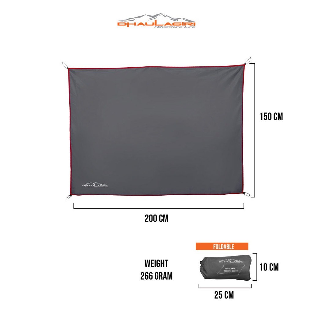 Footprint 150 x 200 Dhaulagiri Alas Tenda Camping Multifungsi Flysheet