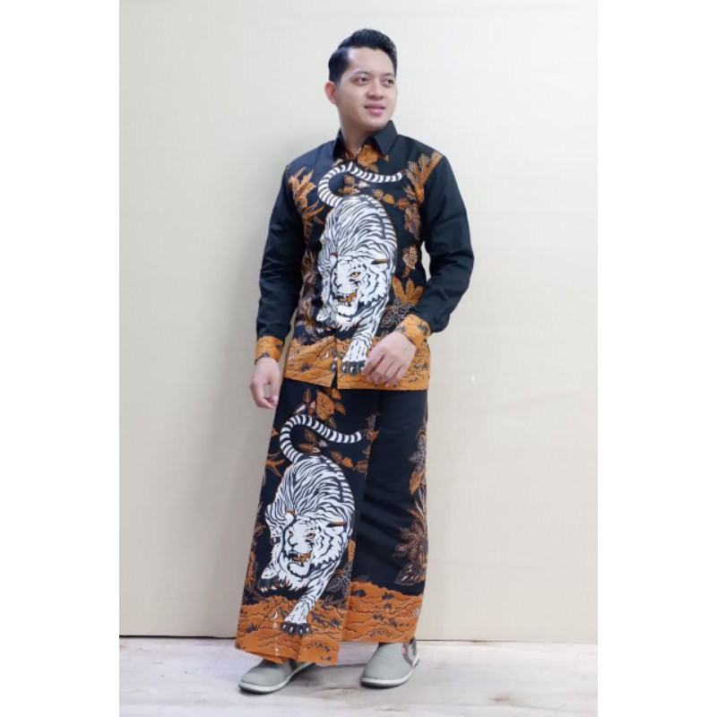 setelan kemeja batik sarung