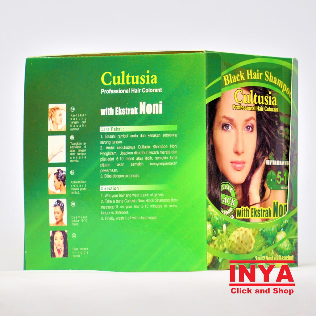 CULTUSIA NONI BLACK HAIR SHAMPOO 2x12.5ml SACHET