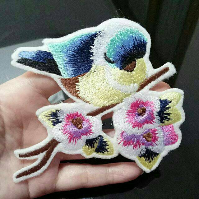 Patch burung/tempelan baju / bordir tempel