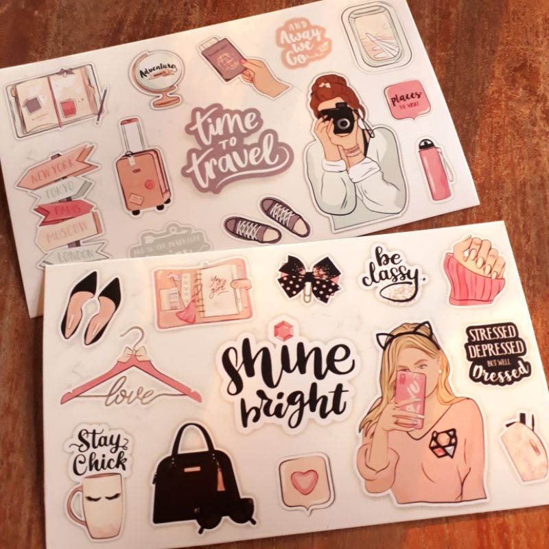 

✅️ STICKER AESTHETIC GIRL UN CUTING (Belum di potong)