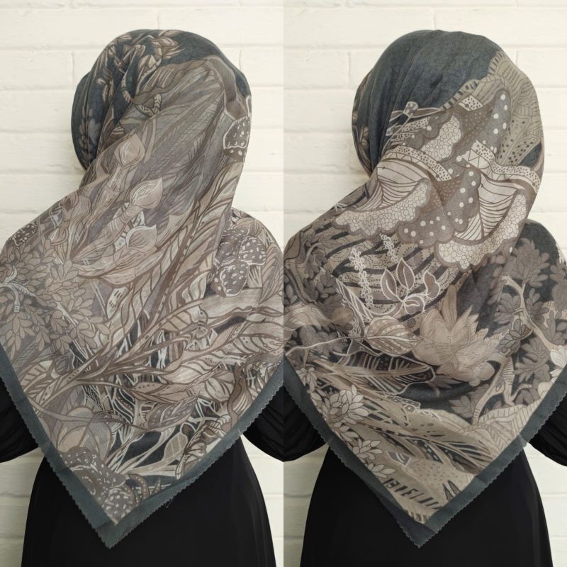JILBAB SEGIEMPAT VOAL MOTIF 130X130