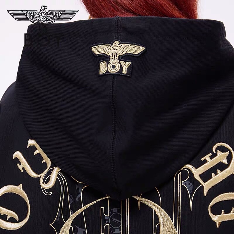 BOY77 SWEATER HOODIE BOY LONDON PRIA WANITA ASIA EROPA FULL BORDIR