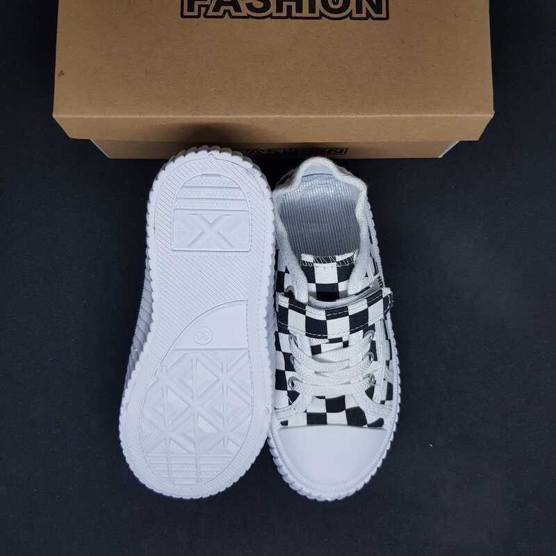 Sepatu Anak Perempuan 0305240 Sepatu Anak Motif Kotak2 Fashion Import